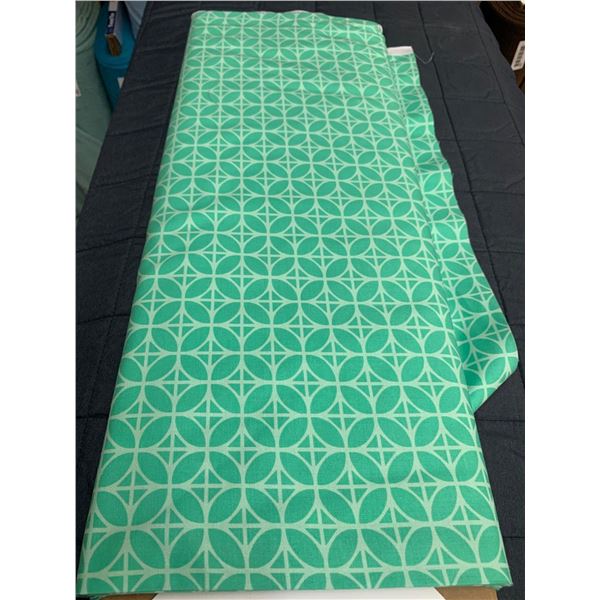 TrendTex Fabrics-Teal Geometric Fabric Bolt