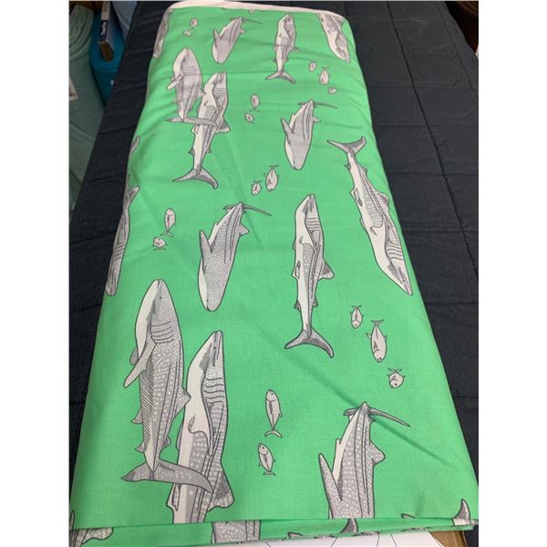 TrendTex Fabrics-Green Shark Fabric Bolt (approx 7m)