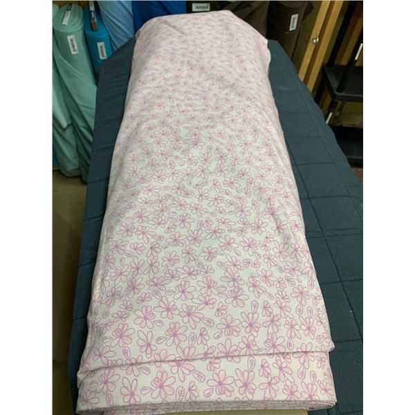 Flowers Pink Bolt of Fabric (13.72m)