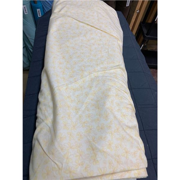 Flowers Yellow Bolt of Fabric (13.72m)