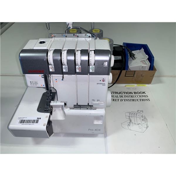 Janome Pro 4DX Heavy Duty overlock Serger with manual & accessories
