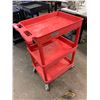 Image 2 : Rubbermaid Industrial Rolling 4 wheel stock Cart - Red