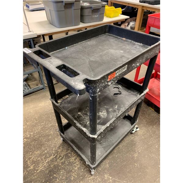 Rubbermaid Industrial Rolling 4 wheel stock Cart - Black