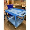 Image 2 : Industrial Large Heavy Duty Rolling 4 wheel stock Cart - Blue