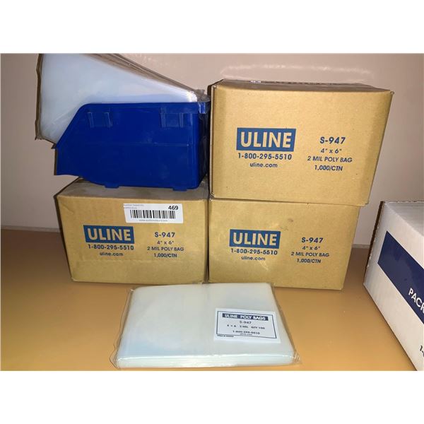 Uline Poly Bags (4 x 6) 3 x 1000