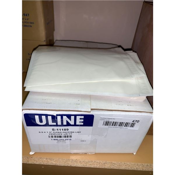 Uline S-11189 5.5 x 7.5in Clear Packing List Envelopes