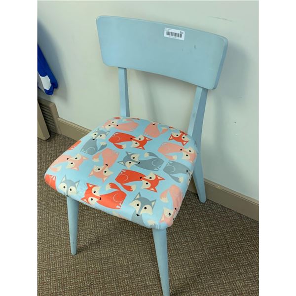 Vintage Chair with Fox Print Fabric