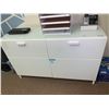 Image 1 : White Cabinet with Glass Top (see item description below for removal info)