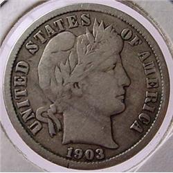 1903-O BARBER DIME VF