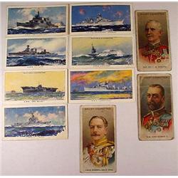 LOT OF 10 VINTAGE TOBACCO CARDS - MILITARY