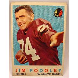 1959 TOPPS FOOTBALL CARD NO. 165 JIM PODOLEY