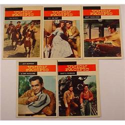 LOT OF 5 1958 TOPPS GUNSMOKE TRADING CARDS - UNION