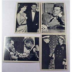 LOT OF 4 1964 TOPPS JOHN F KENNEDY TRADING CARDS