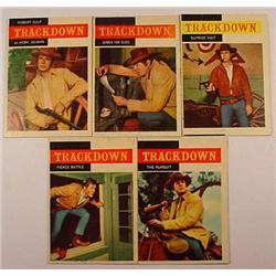 LOT OF 5 1958 TOPPS GUNSMOKE TRADING CARDS - TRACK