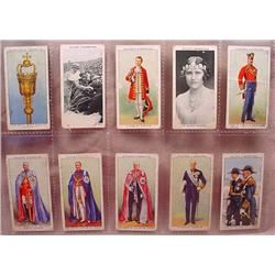 LOT OF 10 VINTAGE TOBACCO CARDS - ROYALTY