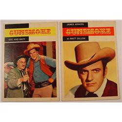 LOT OF 2 1958 TOPPS GUNSMOKE TRADING CARDS - NO. 1