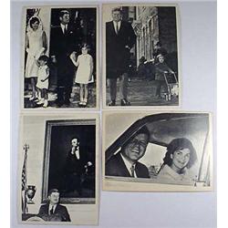 LOT OF 4 1964 TOPPS JOHN F KENNEDY TRADING CARDS
