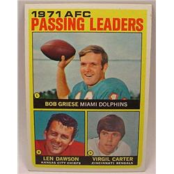 1972 TOPPS FOOTBALL CARD NO. 3 - 1971 AFC PASSING 