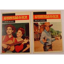 LOT OF 2 1958 TOPPS GUNSMOKE TRADING CARDS - NO. 4