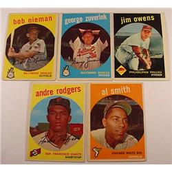 LOT OF 5 VINTAGE TOPPS BASEBALL CARDS - Incl. Al S