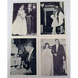 LOT OF 4 1964 ROSAN JOHN F KENNEDY TRADING CARDS