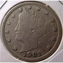 1901 LIBERTY / V NICKEL F