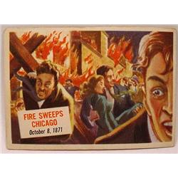 1954 TOPPS SCOOPS NO. 2 TRADING CARD FIRE SWEEPS C