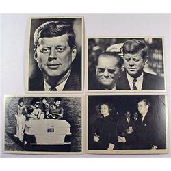 LOT OF 4 1964 TOPPS JOHN F KENNEDY TRADING CARDS