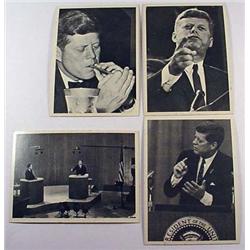 LOT OF 4 1964 TOPPS JOHN F KENNEDY TRADING CARDS