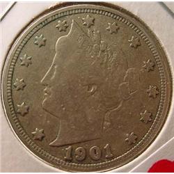 1901 LIBERTY / V NICKEL CH-F