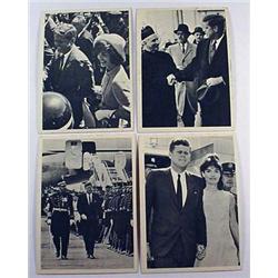 LOT OF 4 1964 TOPPS JOHN F KENNEDY TRADING CARDS