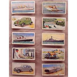 LOT OF 10 VINTAGE TOBACCO CARDS - TRANSPORTATION