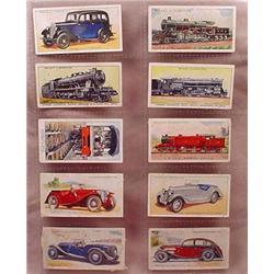 LOT OF 10 VINTAGE TOBACCO CARDS - TRANSPORTATION