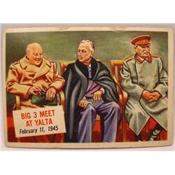 1954 TOPPS SCOOPS NO. 59 TRADING CARD BIG 3 MEET A