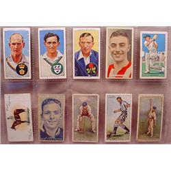 LOT OF 10 VINTAGE TOBACCO CARDS - SPORTS