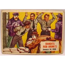 1954 TOPPS SCOOPS NO. 62 TRADING CARD BANDITS ROB 