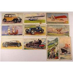 LOT OF 10 VINTAGE TOBACCO CARDS - TRANSPORTATION