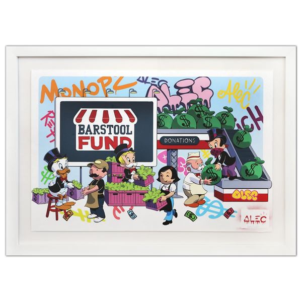 Alec Monopoly- Silkscreen on Paper "Monopz Saves Small Biz"