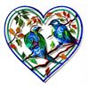 Patricia Govezensky- Original Painting on Laser Cut Steel "Love Birds XX"