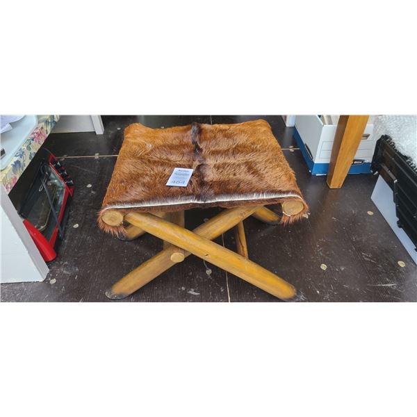 Cow Hide Folding Stool Cat A
