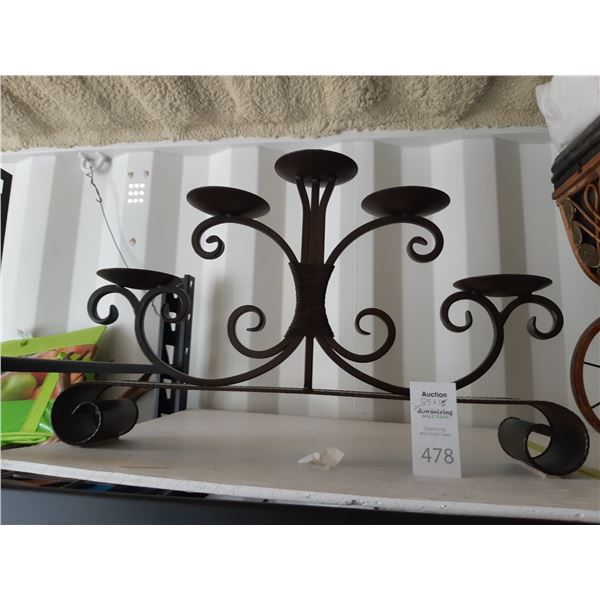 Wrought Iron Candle Holder Cat A