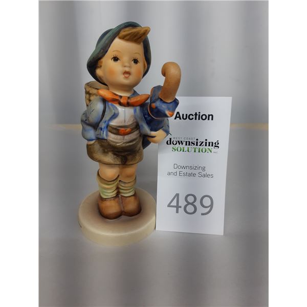 Hummel Figurine Back From Market Cat A