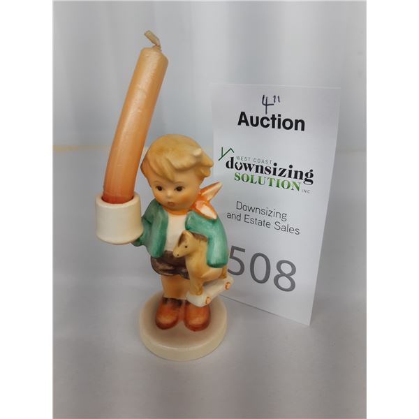 Hummel Figurine Boy w Rocking Horse Cat A