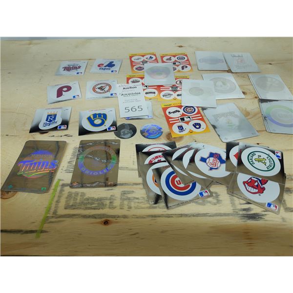 Team Baseball Logo Stickers & Hollogram Cards Cat A