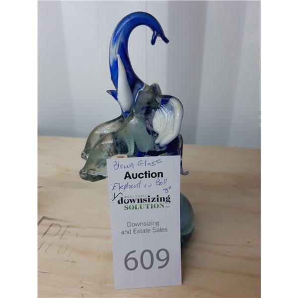Glass Elephant on Ball Cat A