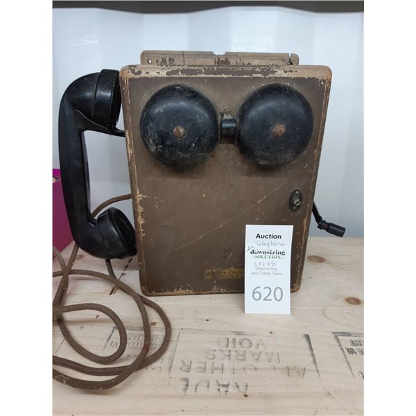 Antique Wall Telephone Cat A
