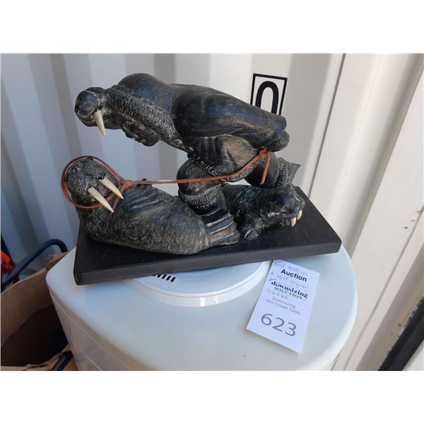 First Nations A Wolf Original Carving Cat A