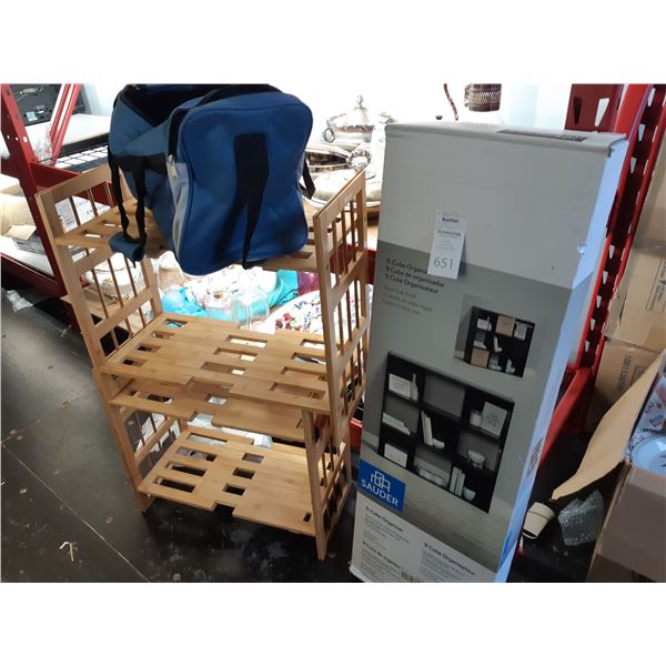 Saucer 9 Cube Organizer and Stretch/Stackable Shelves Cat B