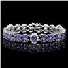 Image 1 : `14K Gold 25.00ct Tanzanite & 1.30ct Diamond Brace
