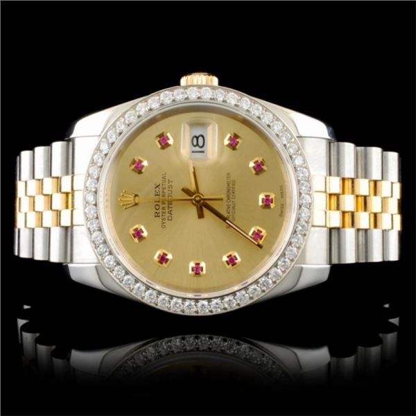 Rolex DateJust 116233 18K YG/SS Diamond 36MM Watch